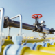 Gas tap with pipeline system at natural gas station