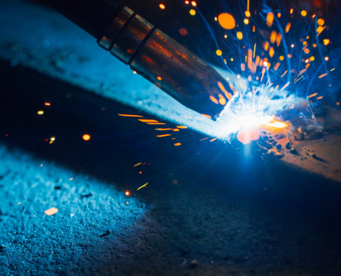 artistic welding sparks light, industrial background